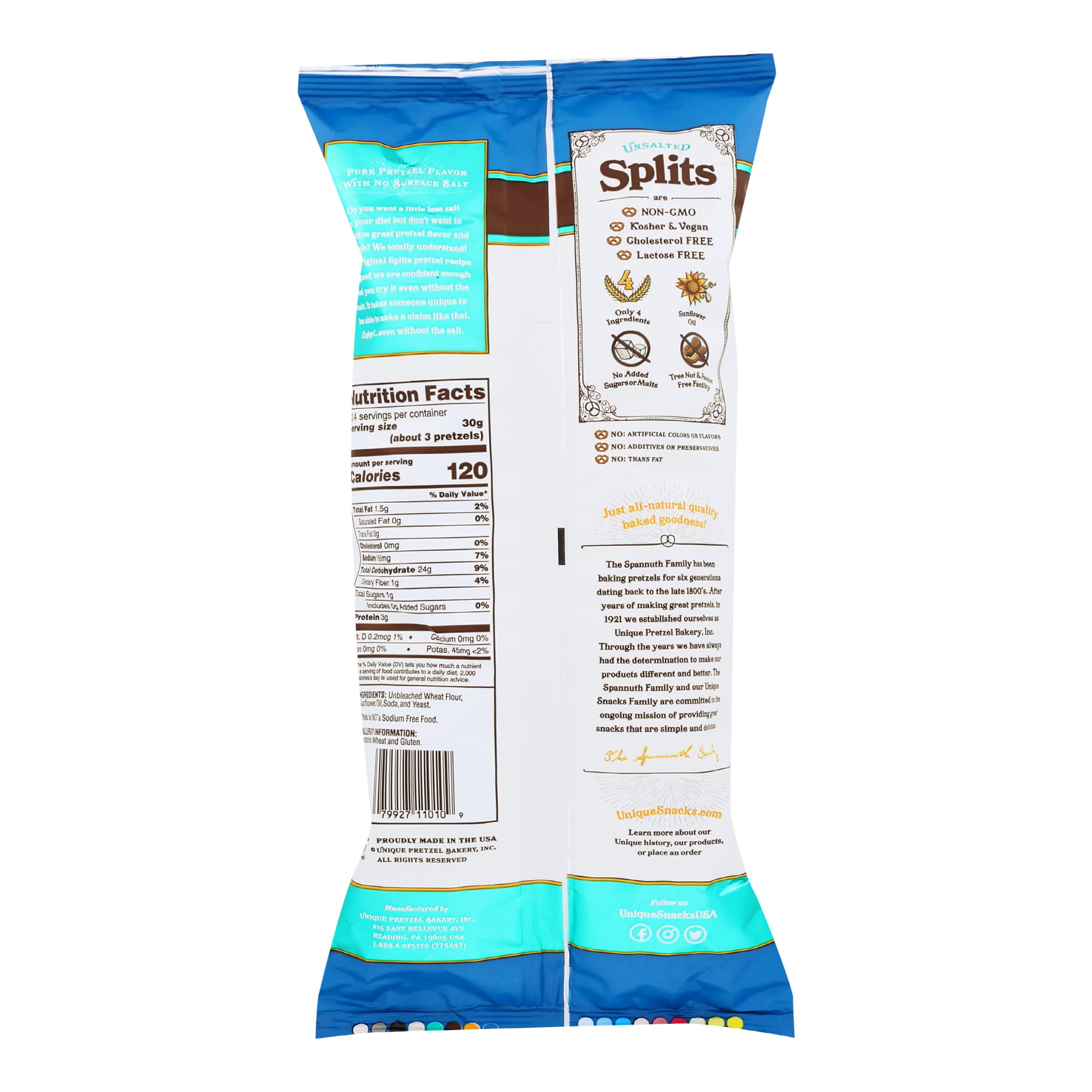 Unsalted Split Peas Snacks - Vegan, Non-GMO, OU Kosher Certified, 11oz Bags (Pack of 12) | Healthy Homestyle Baked Snacks for On-the-Go, Office & School Lunch