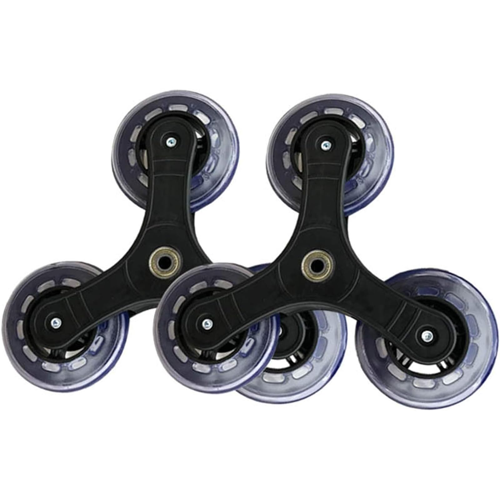 2-Pack Stair Climbing Shopping Cart Wheels - Heavy Duty Triangle Replacement Casters for Grocery Carts, Strollers & Hand Trucks - Perfect for Stairs, Supermarkets & Home Use