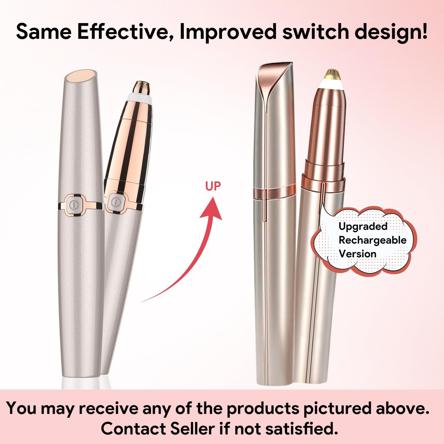 Painless Eyebrow Trimmer for Women & Men - LED Light Electric Eyebrow Hair Remover, Portable & Safe Corded Epilator Pen | Perfect for Home Use, Travel, and Salon-Quality Grooming