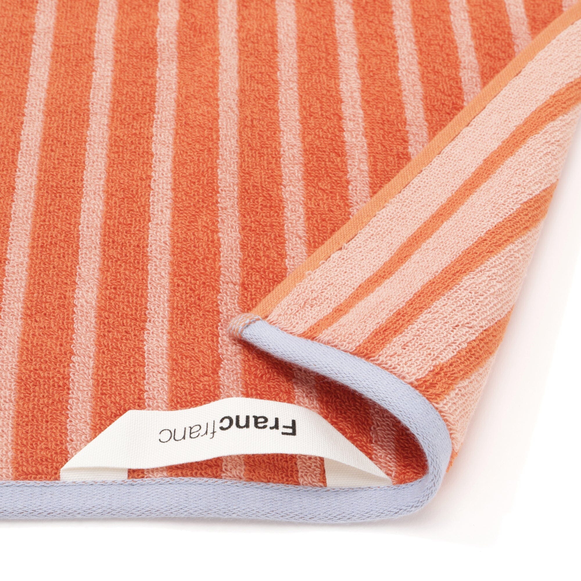 Antibacterial & Deodorizing Striped Face Towel - Soft & Absorbent Orange Hand Towel for Gym, Travel & Daily Skincare Routine
