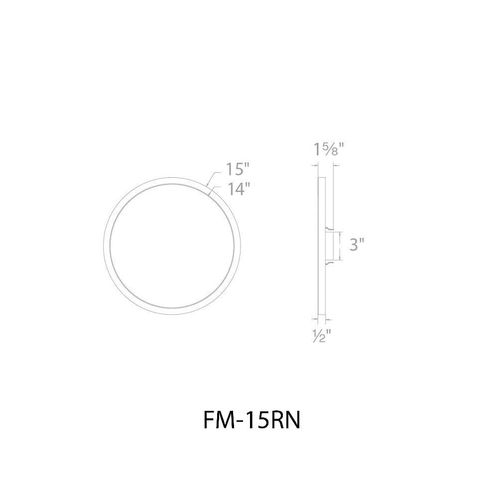 WAC Lighting 15 Inch Round LED Flush Mount Ceiling Light - Energy Star Certified, 3500K Warm White, Bronze Finish - Perfect for Bedrooms, Kitchens & Hallways