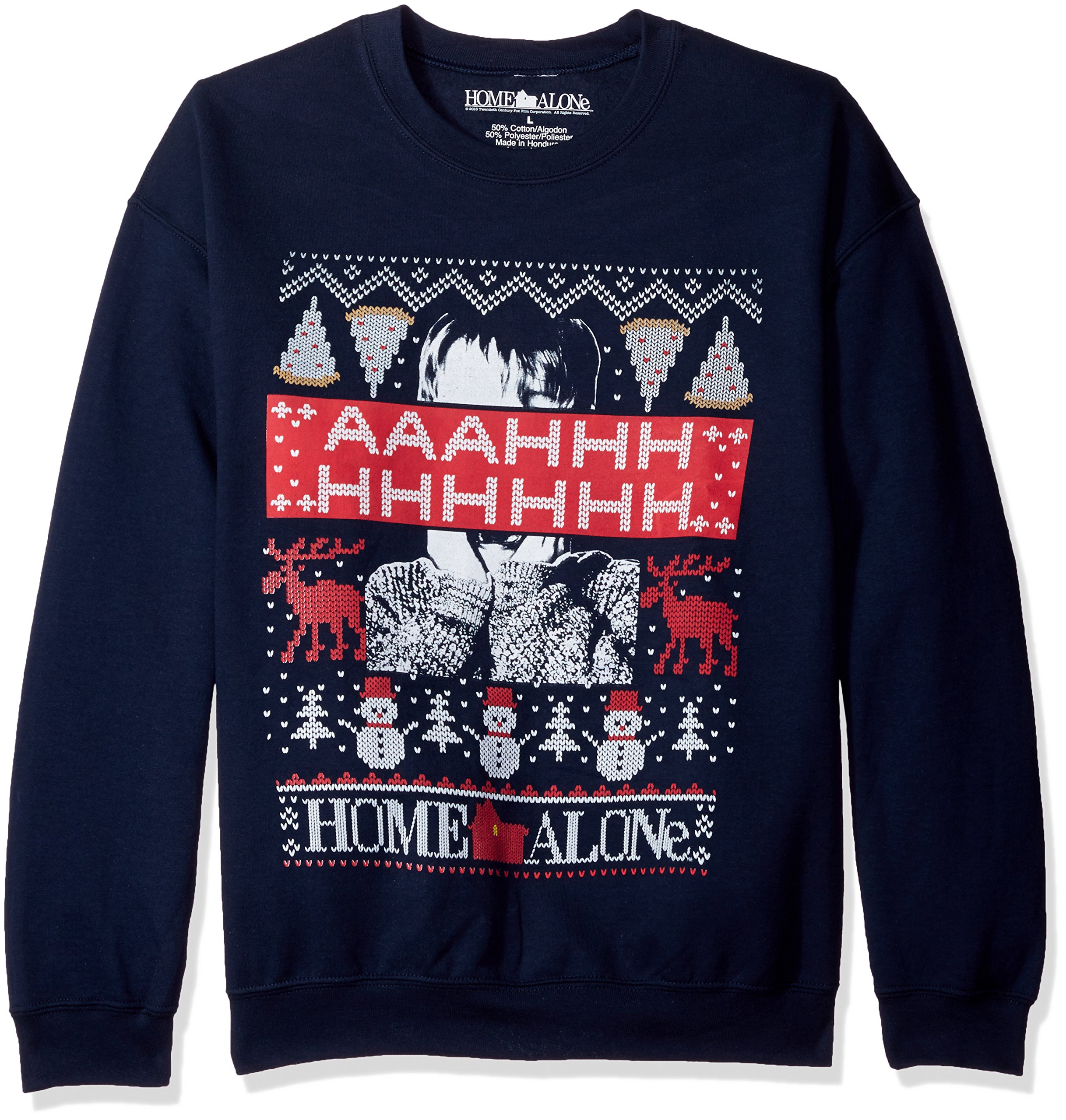 Funny Ugly Christmas Sweater for Men - Home Alone Movie Inspired Holiday Sweatshirt - Perfect for Xmas Parties & Festive Gatherings