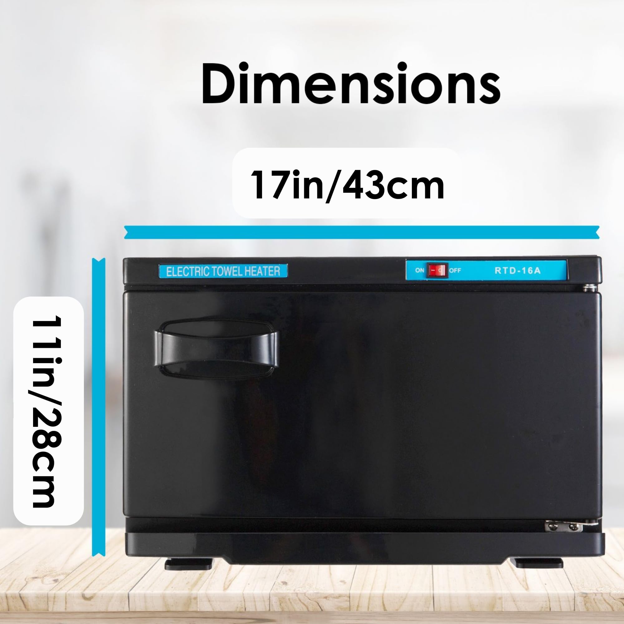 Houseables Towel Warmer Cabinet - 18L Black Hot Towel Steamer with UV Sterilization for Spa, Salon & Massage - Includes 2 Tongs & 5 Towels (11