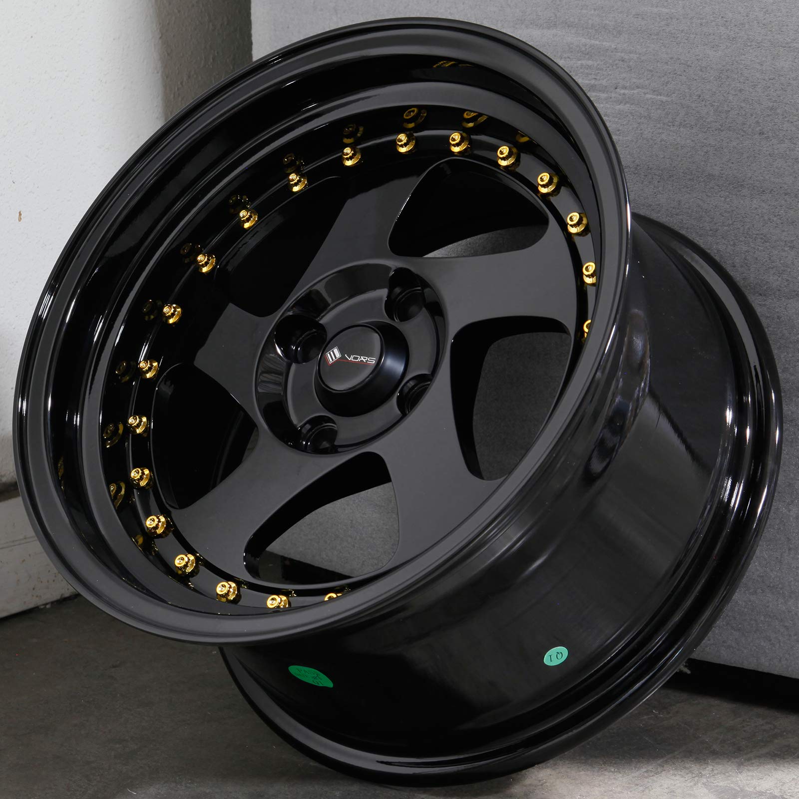 15x8 Vors VR2 4x100 20 Black Wheel Rim 73.1 Hub - High Performance Alloy Wheels for Sports Cars & Tuner Vehicles | Perfect for Racing, Street Performance & Custom Builds