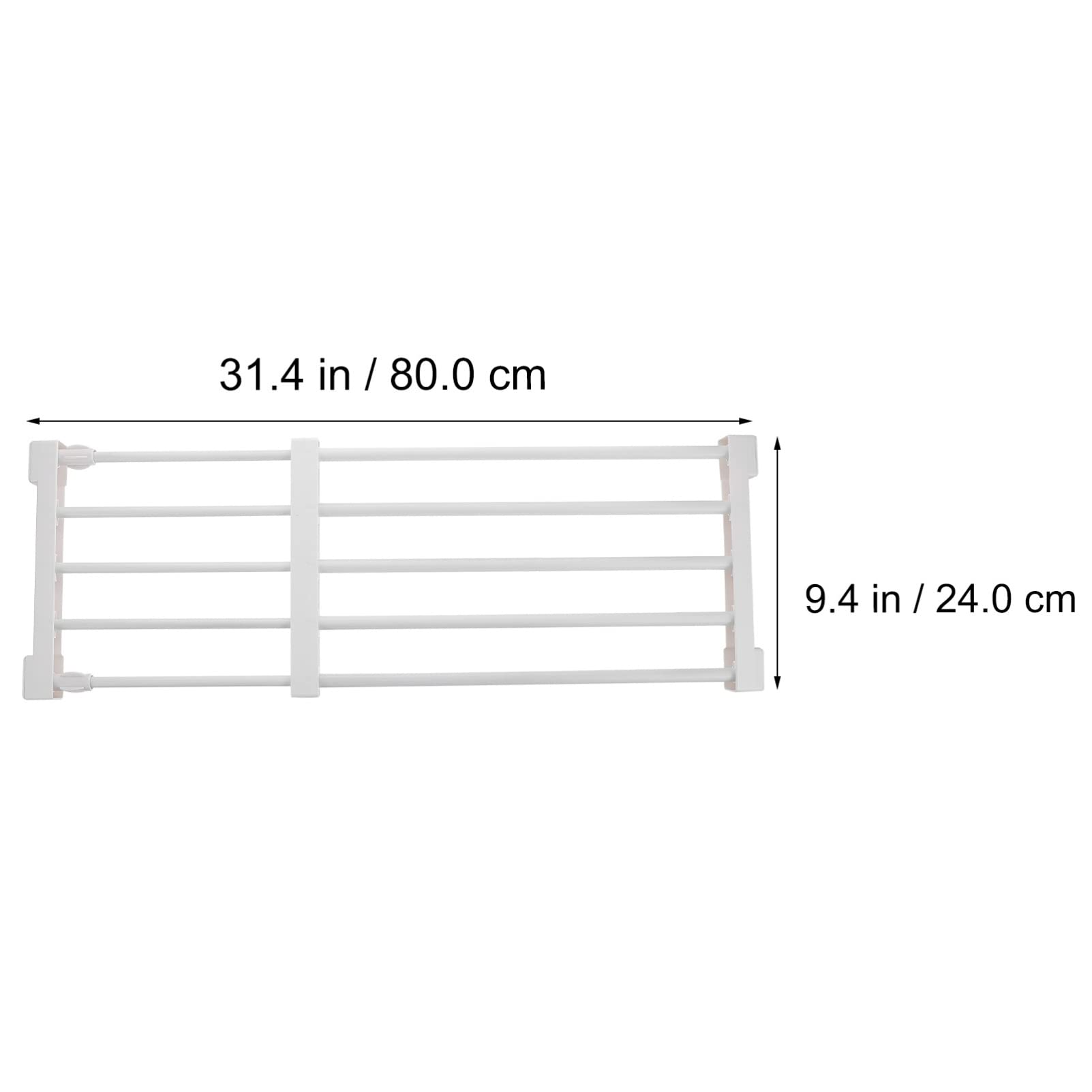 Expandable Metal Closet Tension Shelf & Rod - Adjustable Storage Rack Organizer for Wardrobe, Cabinet, Kitchen & Bathroom | DIY Space Saving Solution for Home Organization