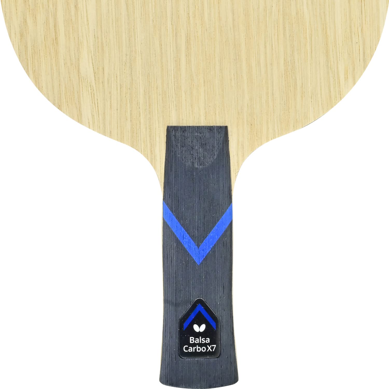Butterfly BalsaCarbo X7 22 Table Tennis Racket - Professional 5 Wood & 2 Carbon Ply Balsa Blade for Competitive Play - Choose FL or ST Handle Styles - Perfect for Tournament Training & Advanced Players