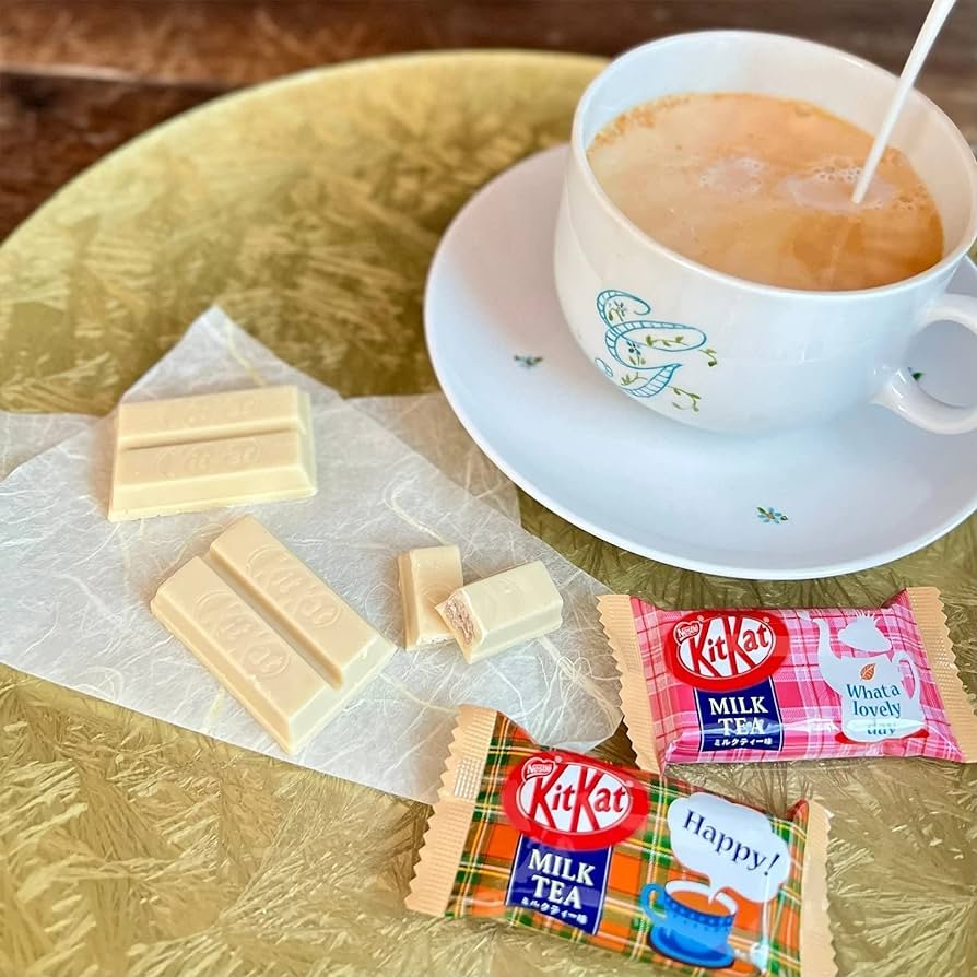 Nestlé Japanese Kit Kat Milk Tea Flavor 7 Bars - Authentic Japanese Snack for Tea Lovers, Office Treats & Gift Giving