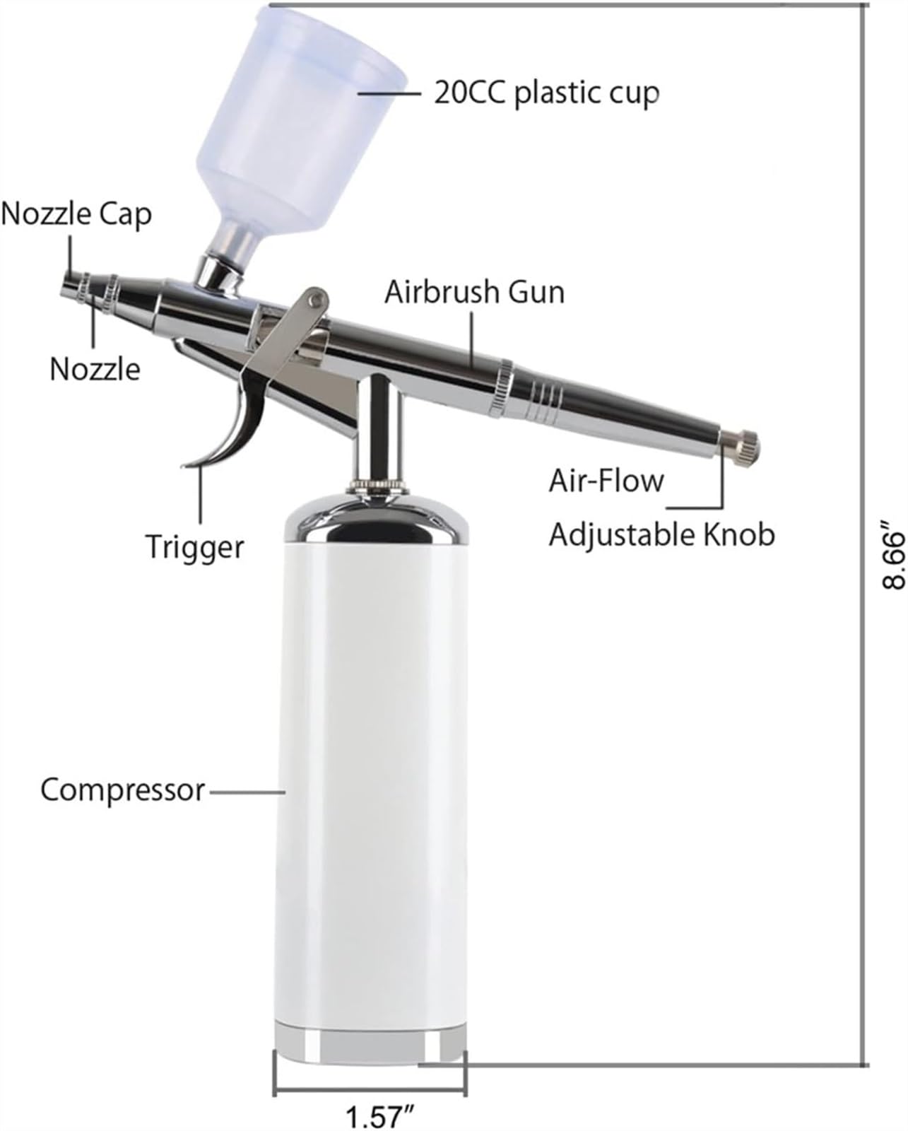 Upgraded Cordless Sand Blaster Airbrush Painting Kit with Compressor - Handheld Spray Gun for Makeup, Tattoo, Nail Art & DIY Crafts | Perfect for Professional Artists & Home Hobbyists