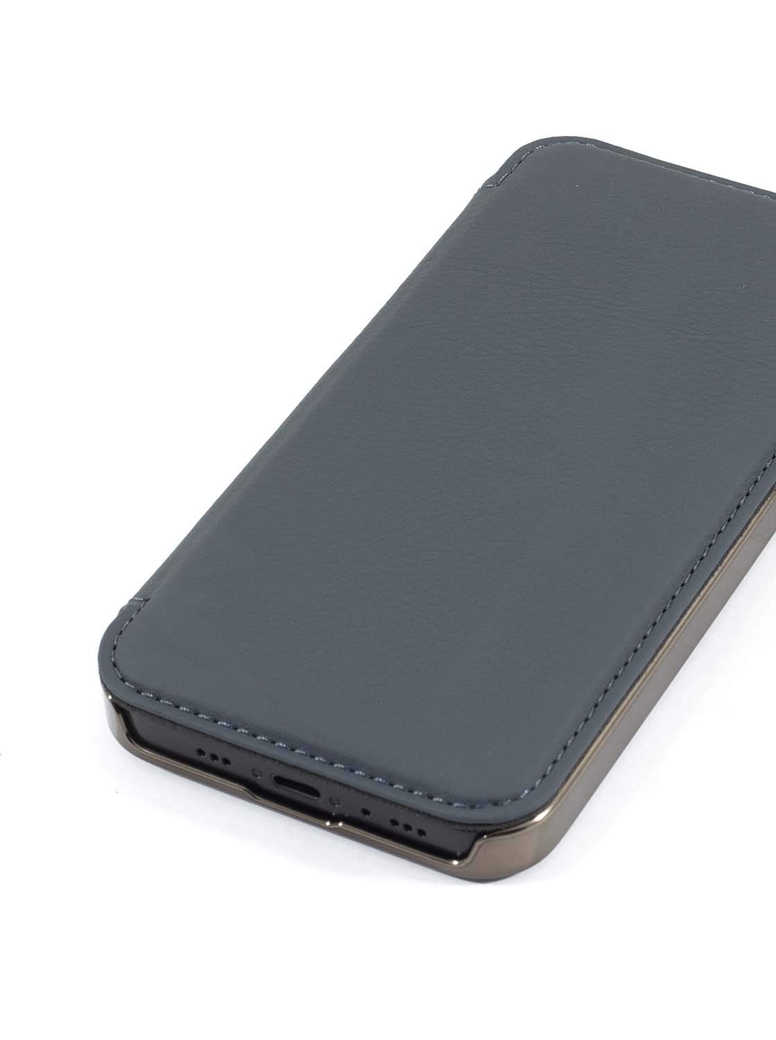 Premium Greenwich BLAKE Genuine Leather Case for iPhone 12/12 Pro | MagSafe Compatible | Wireless Charging Supported | Slim Protective Cover | Seal Grey | Perfect for Business & Travel Use