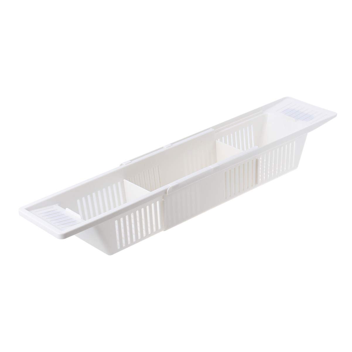 ARTIBETTER Retractable Bathtub Holder - Extendable Shower Shelf & Bath Organizer | Plastic Bathtub Storage Basket for Toiletries | Space-Saving Bathroom Storage Solution (Perfect for Small Bathrooms & Apartment Living)