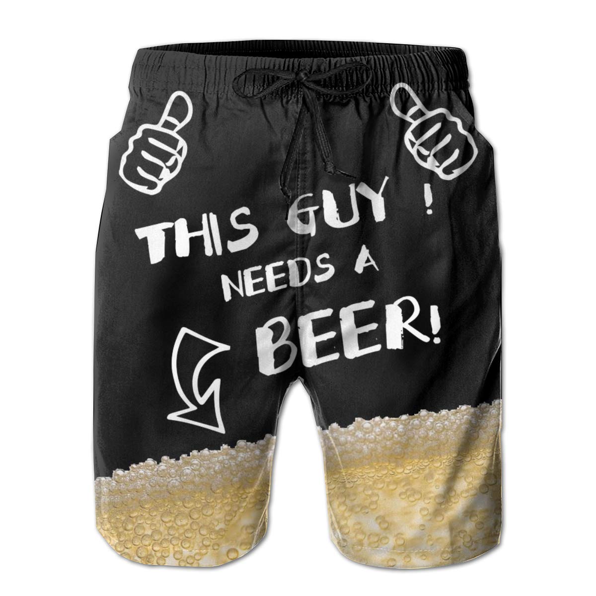 Men's Quick Dry Swim Trunks - Casual Beach Shorts with Thunder Dragon Blue Lightning Design | Perfect for Swimming, Surfing, and Summer Vacations