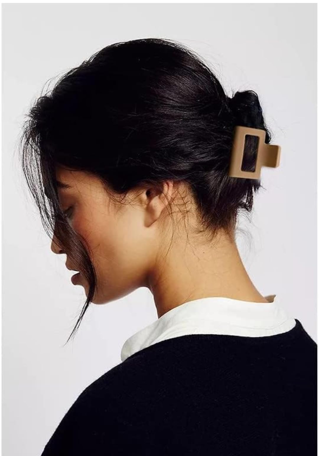 Accesar 4-Piece Matte Square Hair Claw Clips for Women - 2 Inch Hair Clips for Thick Hair, Non-Slip Grip (Multicolor) - Perfect for Ponytails, Buns & Everyday Hairstyles
