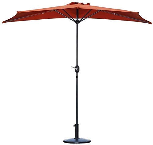 ZYXYYDS Sun Umbrella with Crank Handle - UV Protection Garden Parasol for Patio, Balcony & Outdoor - Half Round Semi Wall Mount Umbrella for Shade, Relaxation & Summer Comfort