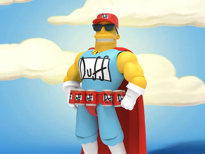 The Simpsons ULTIMATES! Duffman Action Figure - Collectible Toy for Fans, Perfect for Display & Gifts (Home Decor, Office Display, Pop Culture Collection)