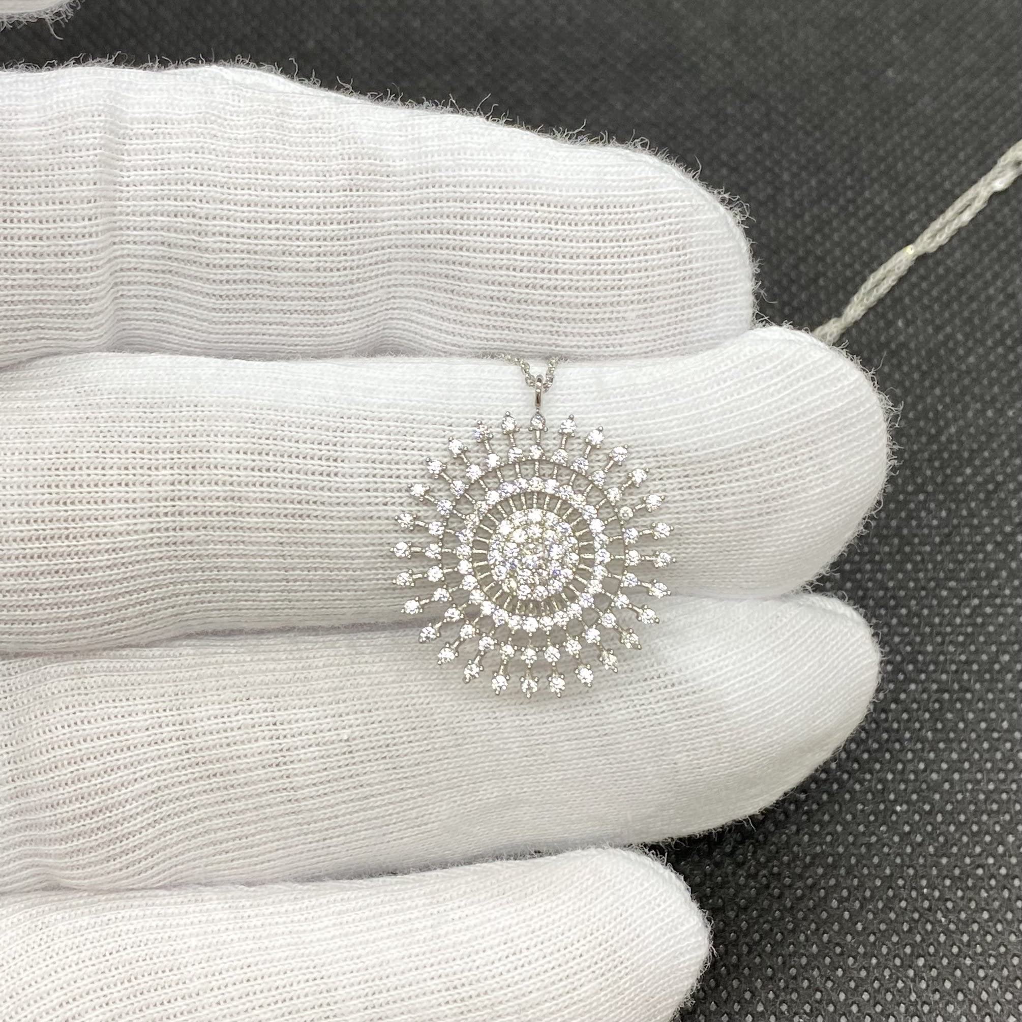 925K Sterling Silver Sun Necklace for Women - CZ Pendant, Dainty Jewelry Gift for Birthday & Christmas | Everyday Wear