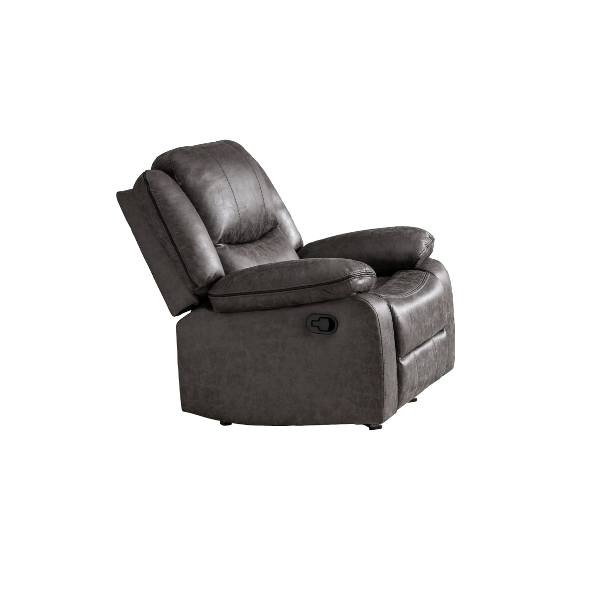 Everett Rocker Recliner Chair - Comfortable Leather Rocking Recliner with Padded Seat & Backrest - Perfect for Living Room, Nursery, or Bedroom Relaxation