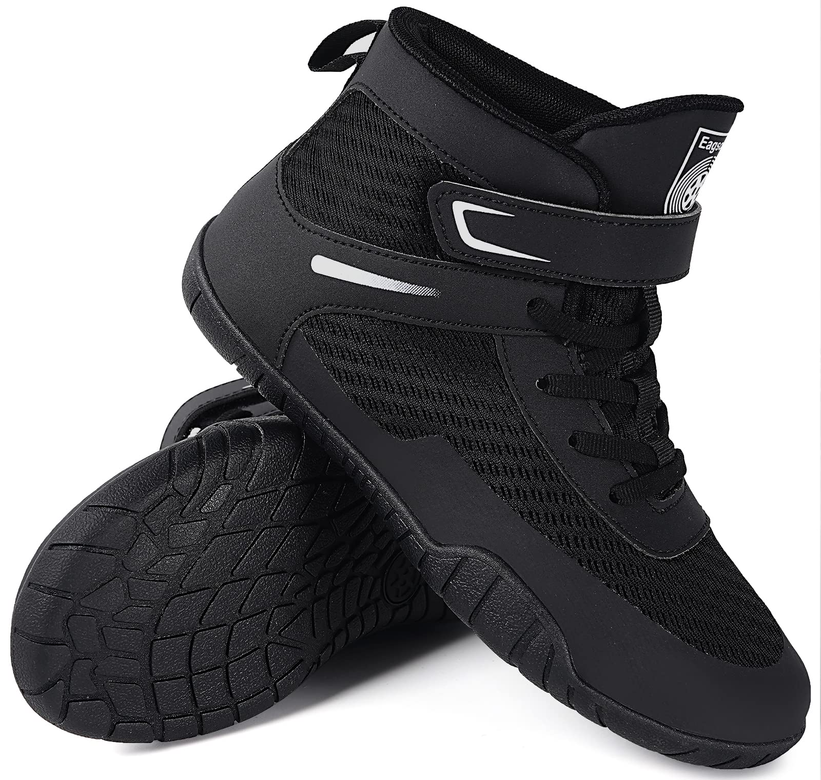Sisttke Kids Wrestling Shoes for Boys & Girls - Lightweight Boxing & Fitness Sneakers with Zero Drop Sole - Perfect for Wrestling, Boxing, Gym Training & Martial Arts Practice