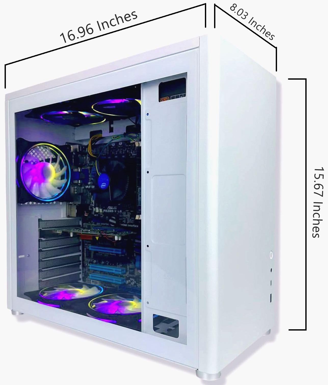 ABYS MAX Prebuilt Gaming PC - Intel Core i7 up to 3.40GHz, 16GB RAM, 240GB SSD + 2TB HDD, 2GB Dedicated Graphics, ARGB Lighting, Windows 10 Pro - Perfect for Graphic Design, Video Editing & 1080p Gaming | Home Office & Streaming Setup