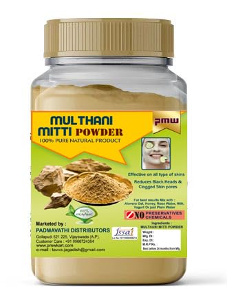 Pmw - Organic Sandalwood Powder, Kaolin Clay & Multani Mitti Face Mask Kit - 100g Each | Natural Skincare for Glowing Skin, Acne Treatment & Detox - DIY Beauty Routine