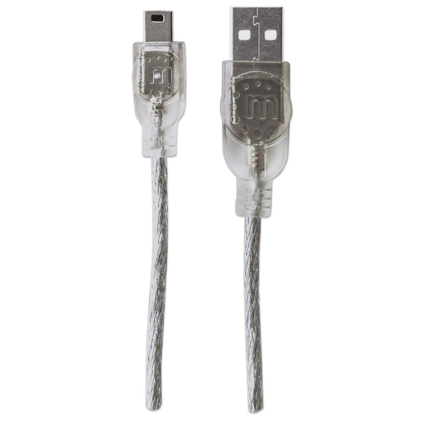 High-Speed USB Mini B Cable - 5-Pack for Cameras, Printers & External Hard Drives | Fast Data Transfer & Charging | Durable & Tangle-Free Design
