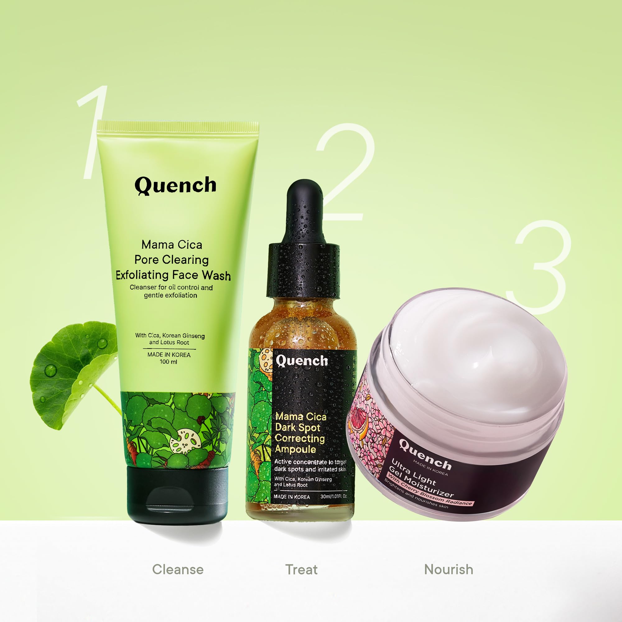 Quench Pore Clearing Exfoliating Face Wash - Korean Skincare for Deep Cleansing & Exfoliation | 100ml | Made in Korea | Perfect for Oily & Acne-Prone Skin Daily Routine