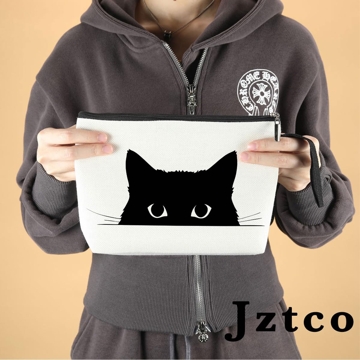 Jztco Cat Mom Gifts - Cute Cat Themed Makeup Bag & Toiletry Set for Women | Perfect Graduation & Birthday Gift for Cat Lovers | Great for Travel, Cosmetics Storage & Daily Use