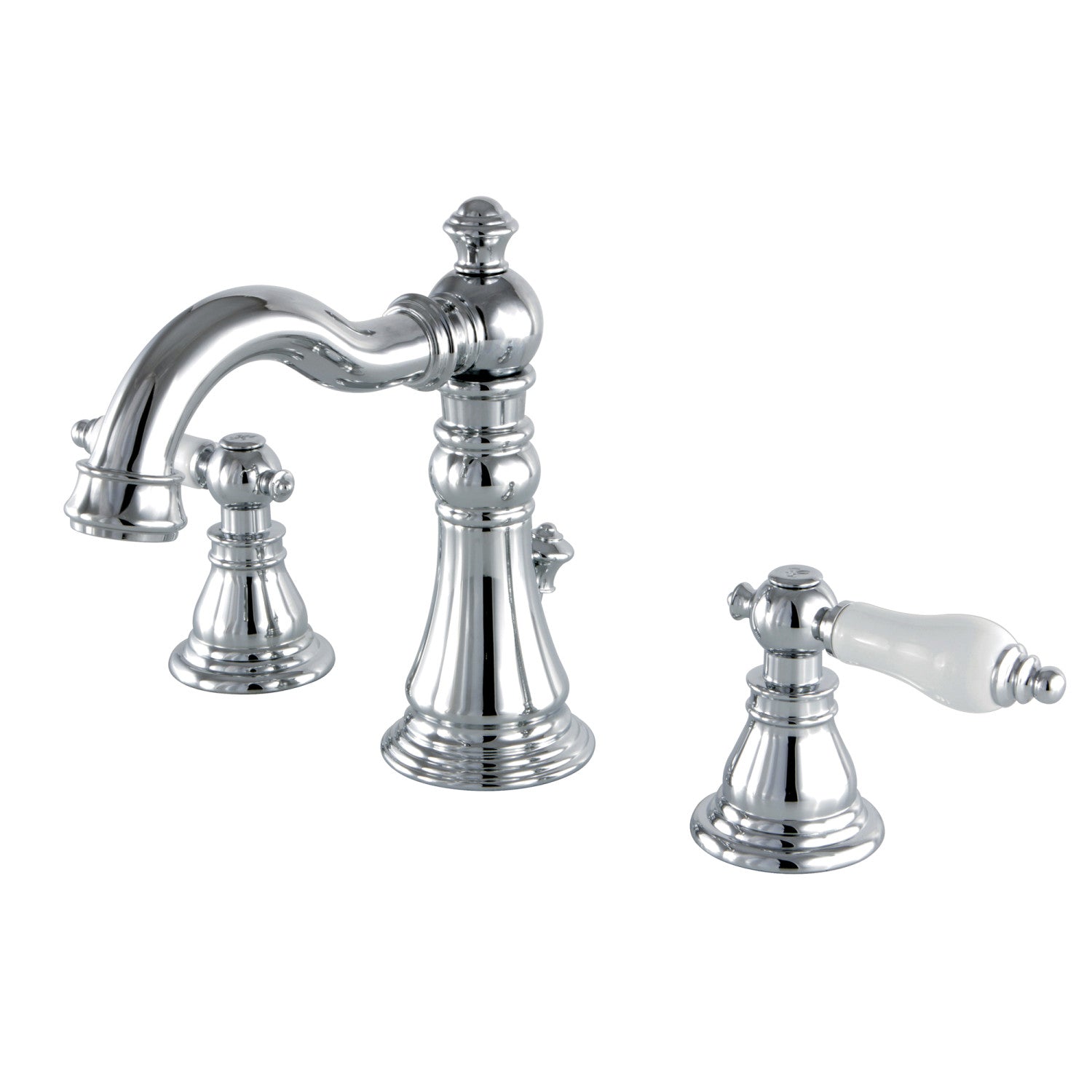 American Patriot FSC1971APL 3-Hole Widespread Bathroom Faucet with Pop-Up Drain - Polished Chrome Finish - Perfect for Modern Bathrooms & Powder Rooms