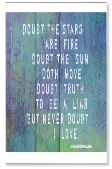 William Shakespeare Motivational Quote Fridge Magnet - 'Doubt Thou The Stars are Fire' - Inspirational Home & Office Decor for Refrigerators, Lockers, and Whiteboards