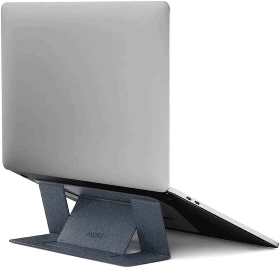 MOFT Adhesive Laptop Stand for Desk - Foldable & Portable Computer Stand with 2 Adjustable Angles for MacBook Air/Pro 11-16 Inch (Starry Grey) | Perfect for Home Office, Coffee Shops & Travel Workspaces