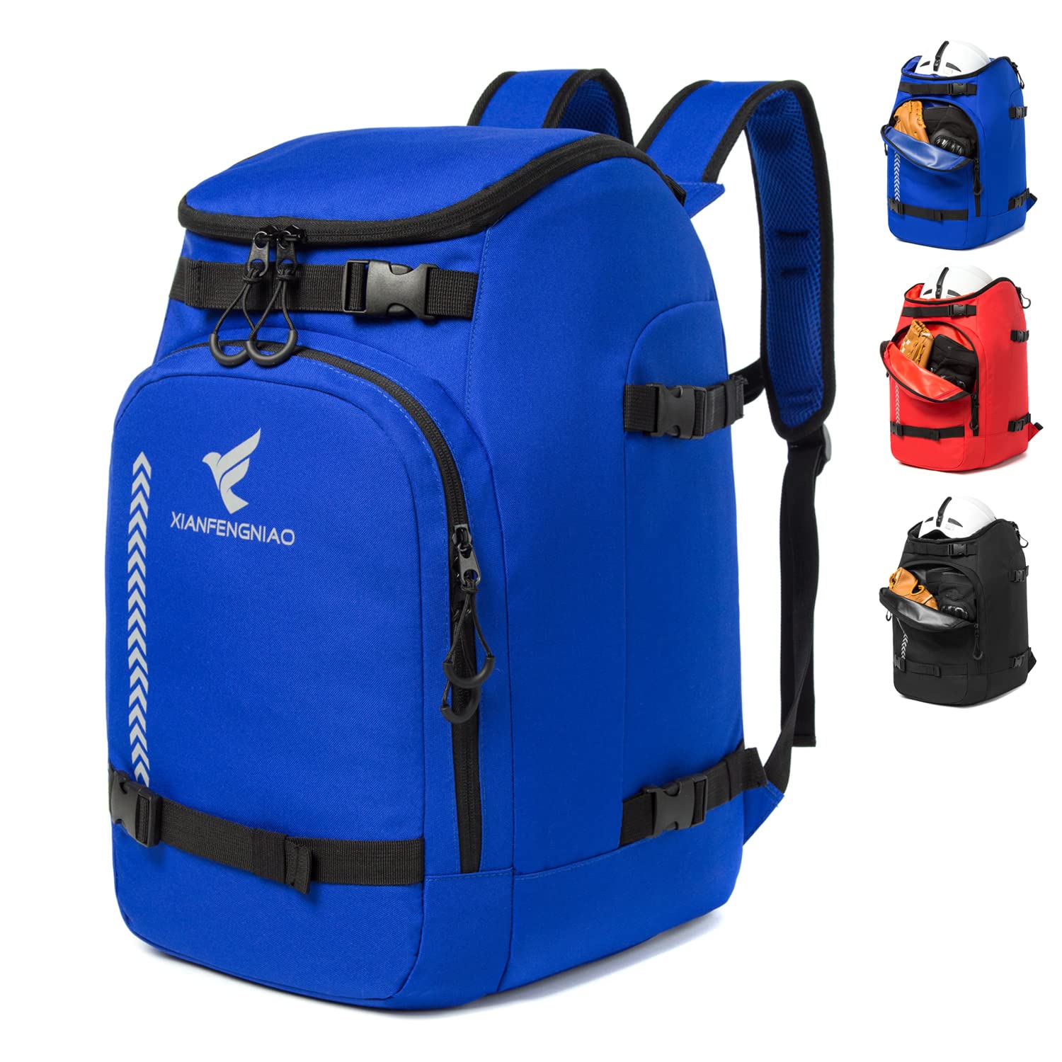 **50L Waterproof Ski Boot Travel Backpack – Carry Ski & Snowboard Boots, Helmet, Goggles, Gloves & Accessories for Men, Women & Youth – Perfect for Ski Trips & Winter Sports**