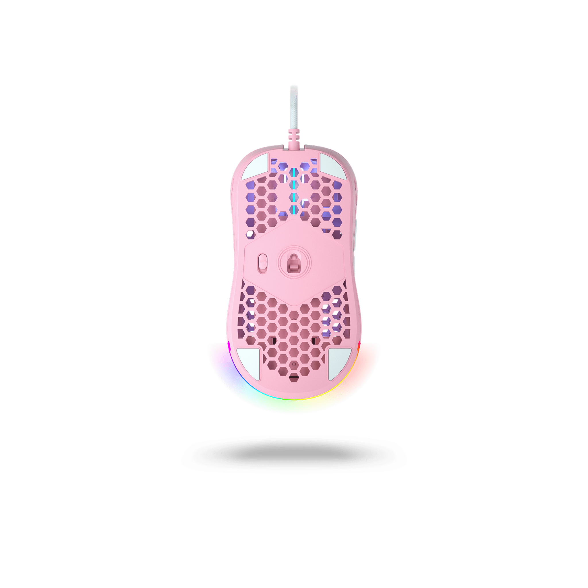 Belle Delphine X Ghost M1 UltraLight Gaming Mouse - Wireless RGB Kitty Pink Design for PC & Mac - Perfect for FPS, MOBA & Streaming Gamers