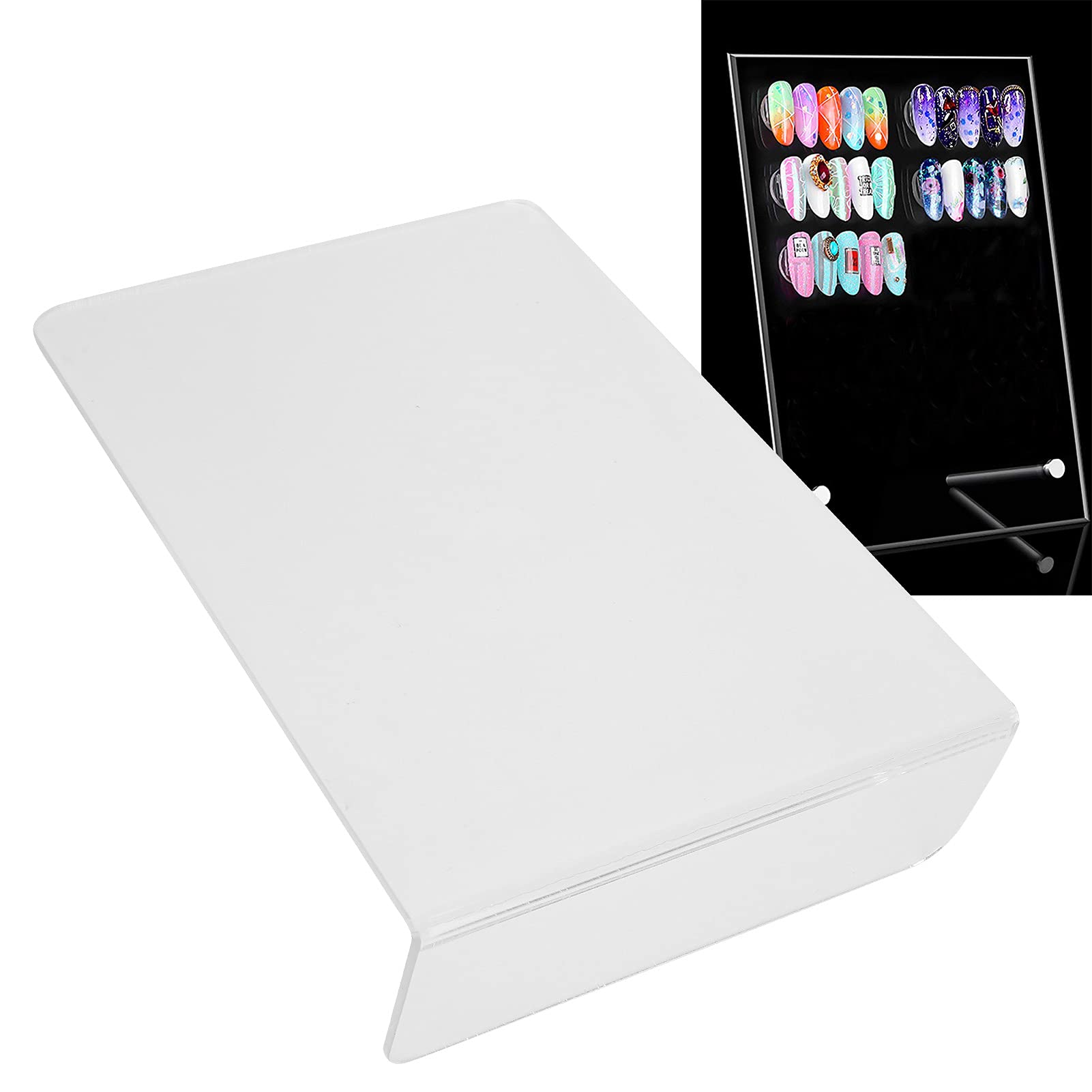 Acrylic Nail Tip Display Stand - Professional Nail Art Holder for Salon & Home Use, Perfect for Showcasing False Nails & Gel Polish Colors - Ideal for Nail Artists, Salon Displays & DIY Manicures