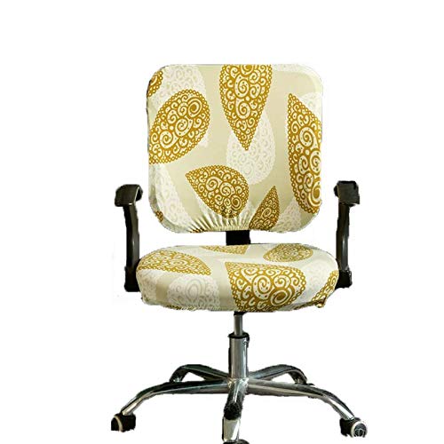 Stretch Spandex Office Chair Covers - Removable Washable Computer Chair Slipcovers for Swivel & Rotating Chairs (Z111) | Home Office & Gaming Chair Protection