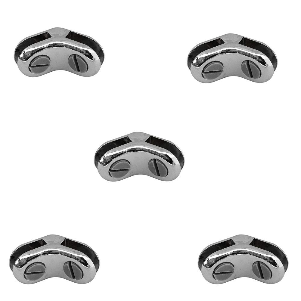 Prolinemax 20-Piece 120 Degree 2-Way Glass Connector Clips - 3/16