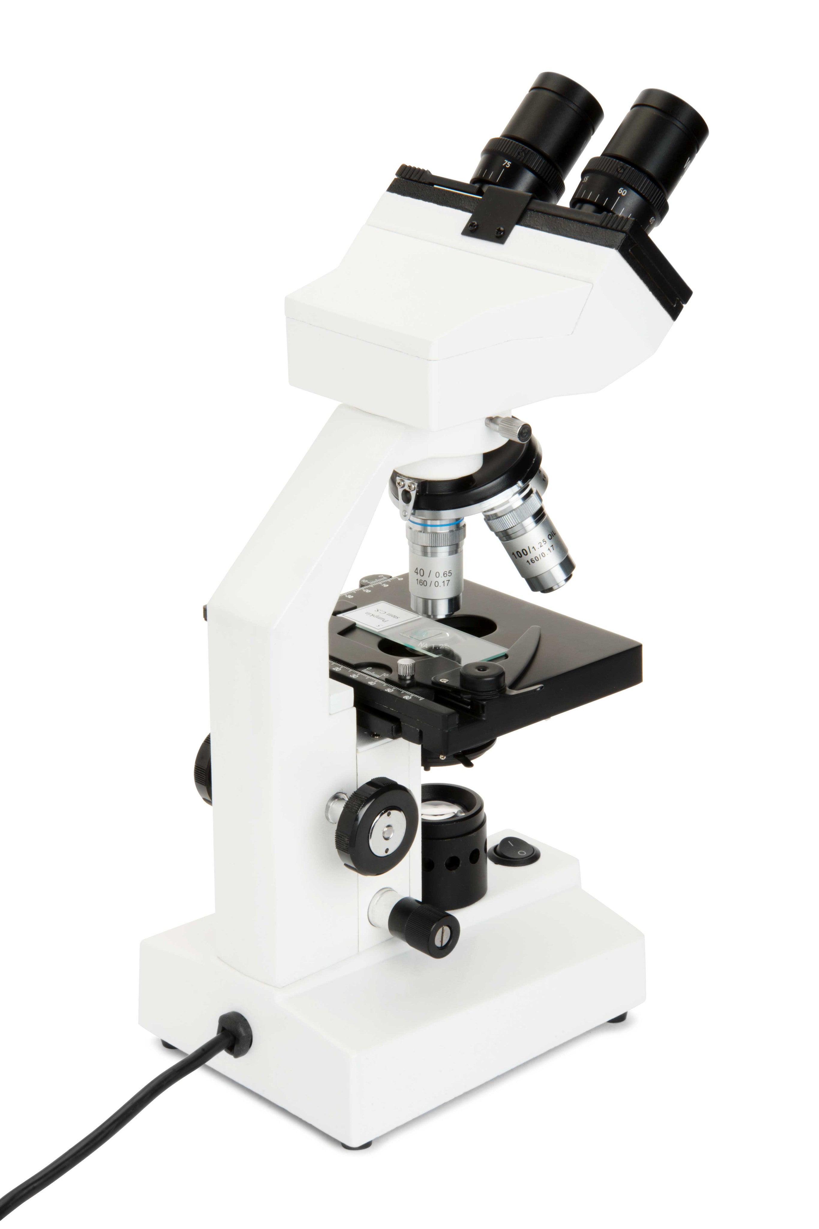 Celestron CB2000CF Compound Microscope 40X-2000X Magnification with LED Illumination - Perfect for Biology, Lab Research & Classroom Education