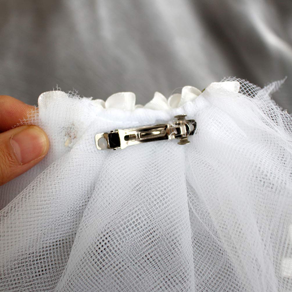 Baluue Pet Wedding Dress & Bridal Veil Set - White Dog & Cat Wedding Costume with Headband for Wedding Party, Cosplay & Special Occasions - Perfect for Pet Weddings, Photo Shoots & Dress-Up Parties
