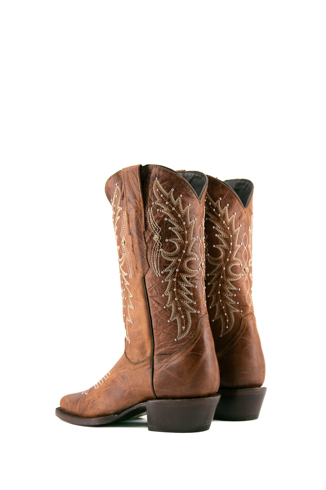 Paulina Frontier Cowgirl Boots for Women - Western Ankle Boots with Leather & Stitching Details - Perfect for Rodeo, Country Dancing & Outdoor Adventures