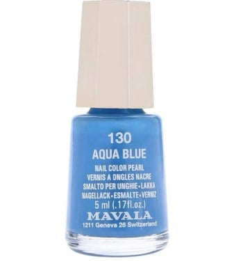 130 Aqua Blue Nail Polish - Long Lasting & Vibrant Color for Manicures & Pedicures | Perfect for Summer, Beach, and Party Nails