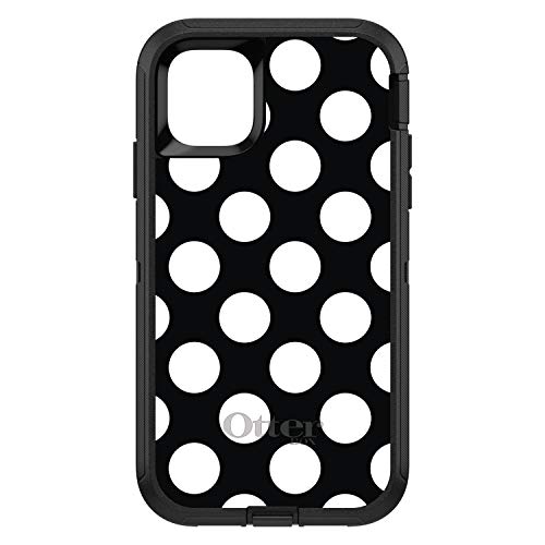 White & Black Polka Dots On Black Case