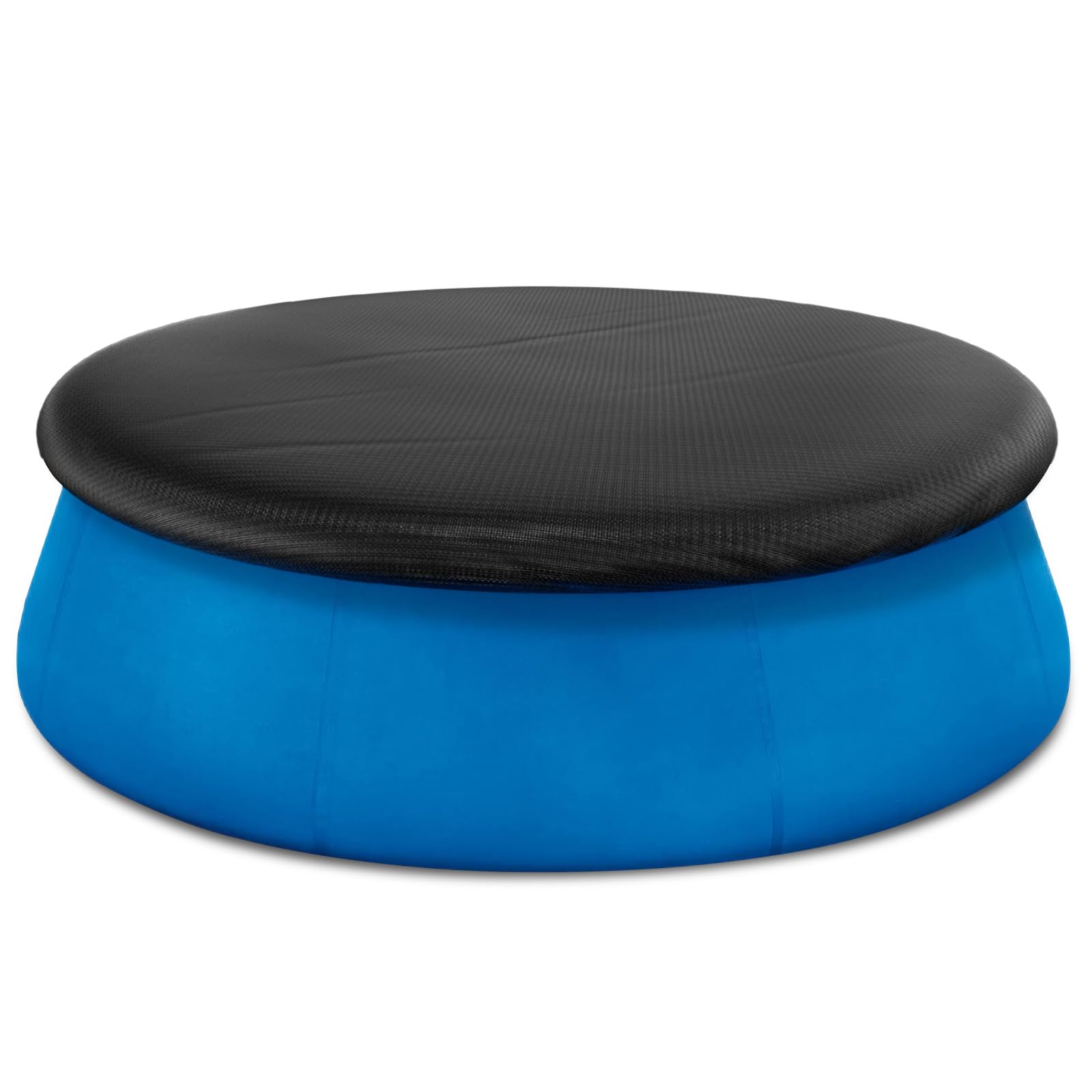 **CQQGO 10FT Round Inflatable Pool Cover - Waterproof, Dustproof, UV-Resistant Oxford Fabric for Outdoor Above Ground Pools - Prevents Leaves & Debris - Foldable & Durable (Perfect for Backyard, Patio, or Garden Use)**