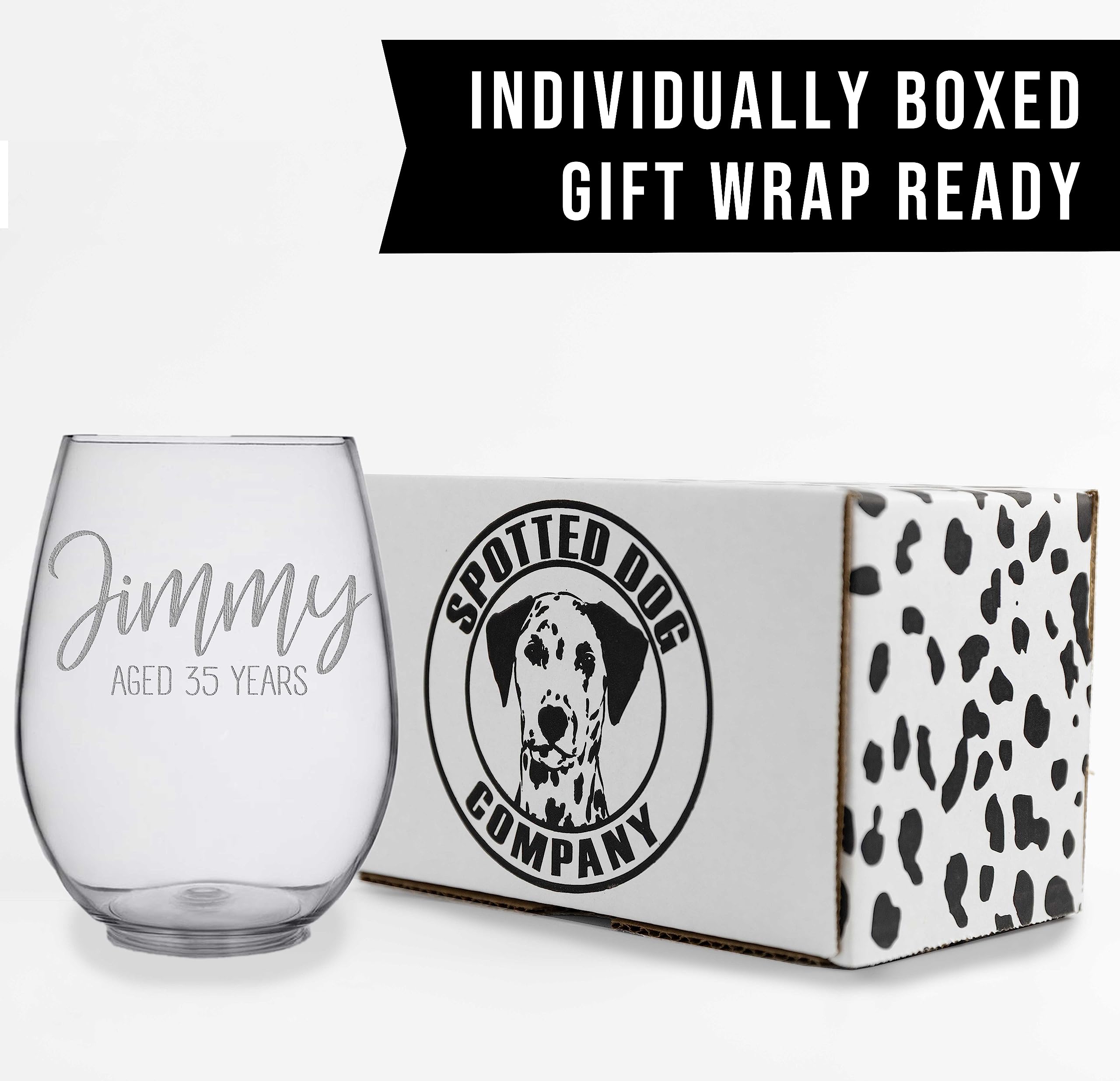 Personalized Mother's Day Wine Glass - 17oz Stemless Custom Engraved Monogram Wine Cup - Unique Gift for Mom, Women, Bridesmaids, Sisters - Perfect for Birthday, Wedding, Anniversary Celebrations & Romantic Dinners