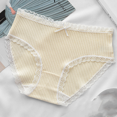Women's Cotton Underwear Pure Color Comfortable Briefs - Perfect for Everyday Wear & Lounge