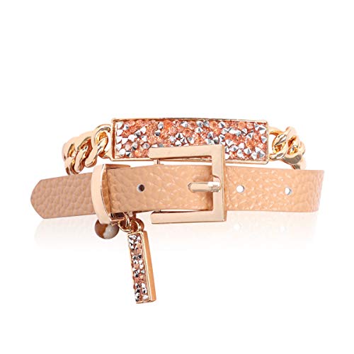 Buckle Wrap Bar - Brown/Pink