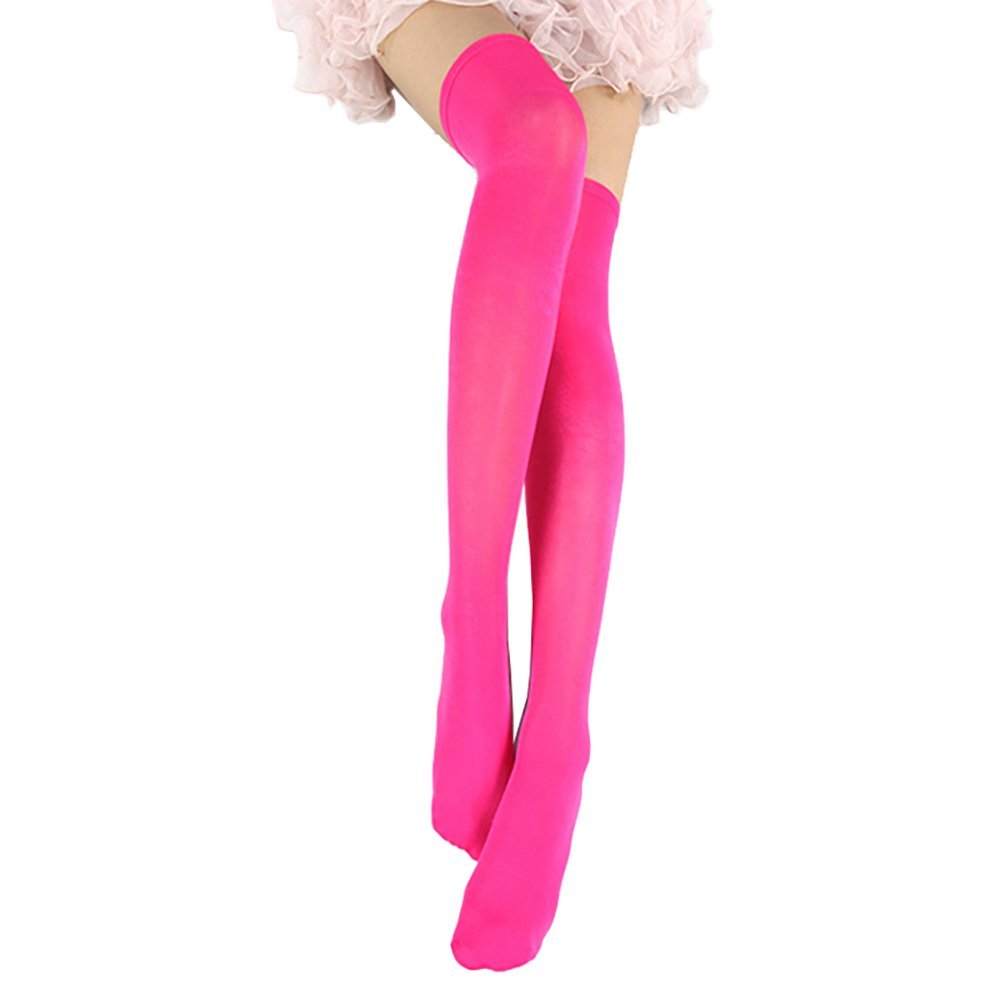 ONEFIT Women's Velvet Thigh High Stockings - Opaque Solid Color Socks (1-Pack) - Sexy & Comfortable for Party, Cosplay & Winter Outfits