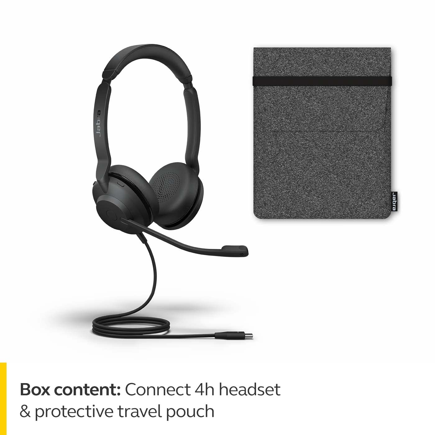Jabra Connect 4h USB-C Wired Headset for Office Calls & Remote Work
