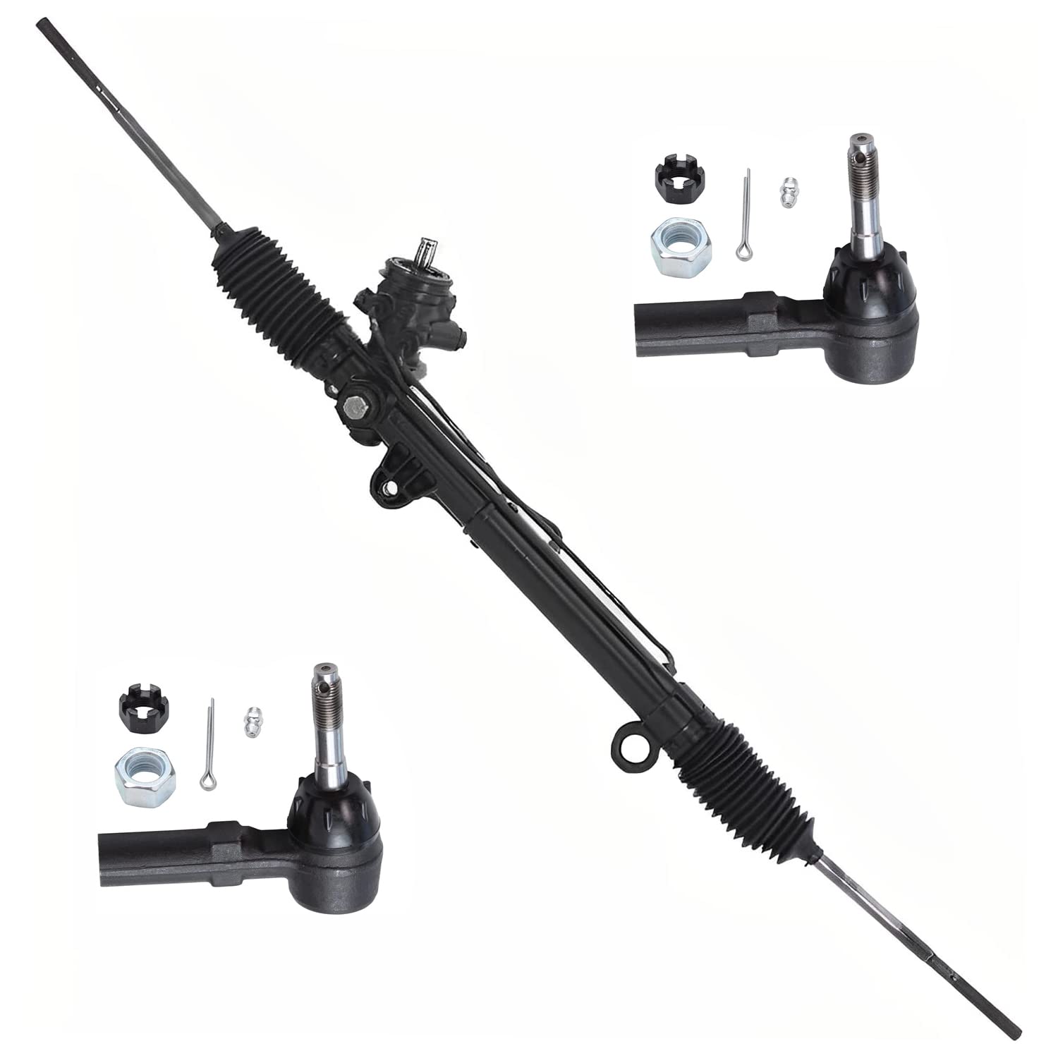 Detroit Axle Complete Front Rack and Pinion Kit for Chevy Lumina, Monte Carlo, Buick Regal, Pontiac Grand Prix, Oldsmobile Cutlass Supreme - Power Steering Rack & Pinion Assembly with Outer Tie Rod Ends - Perfect for Smooth Steering & Vehicle Restoration Projects