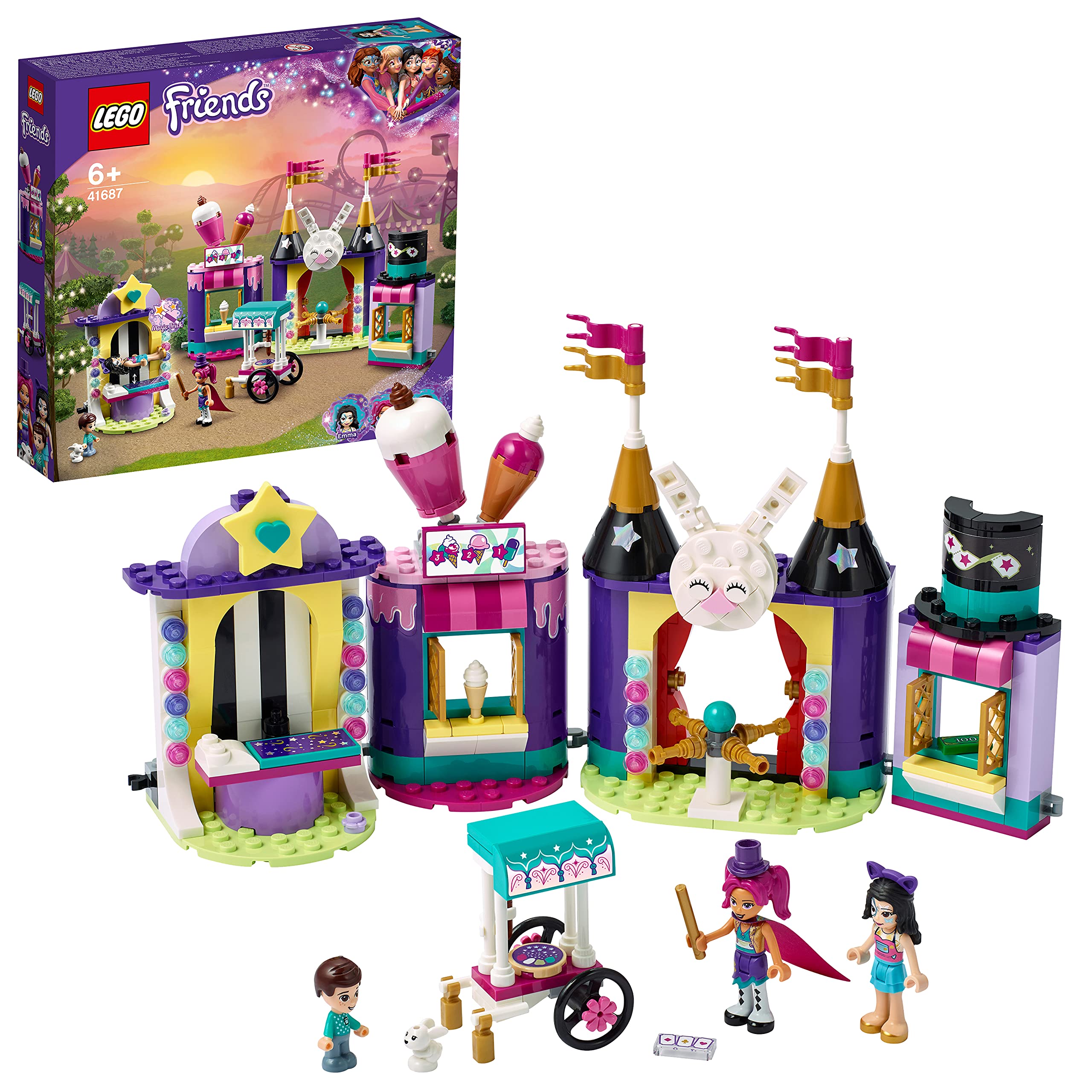 LEGO 41687 LEGO Friends Magical Fairground Set - Interactive Toy Building Kit for Kids with Mini-Dolls & Fun Rides - Perfect for Creative Play, Birthday Gifts & Collectors (Ages 6+)