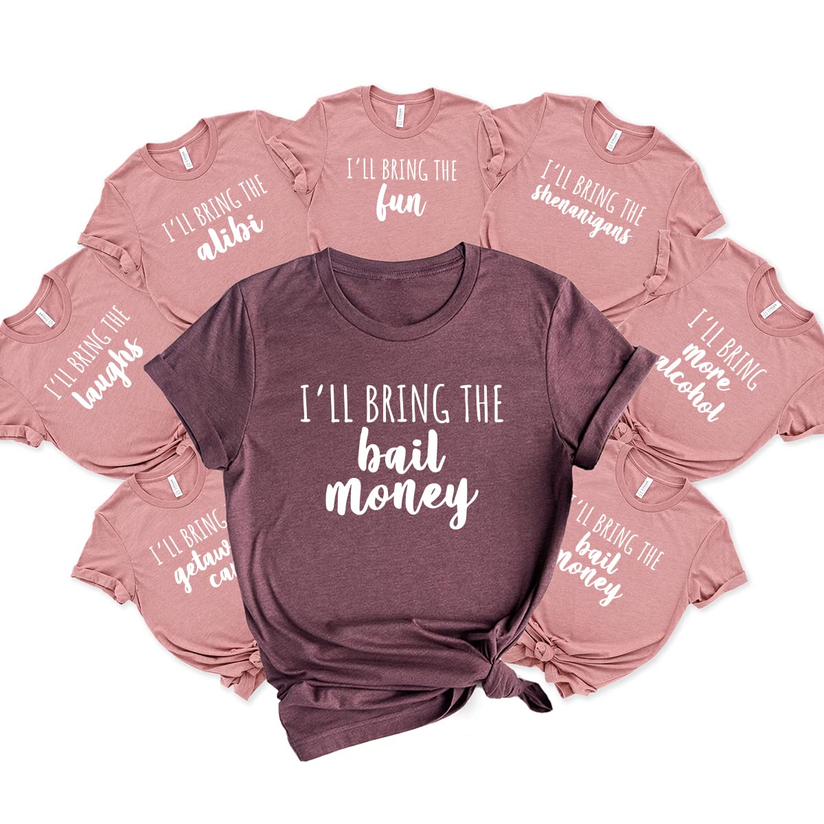 Bachelorette Party Shirts for Bridesmaids - Funny Bride Squad T-Shirts, Custom Bridal Party Tees | Perfect for Bachelorette Weekends, Girls Trips & Wedding Events
