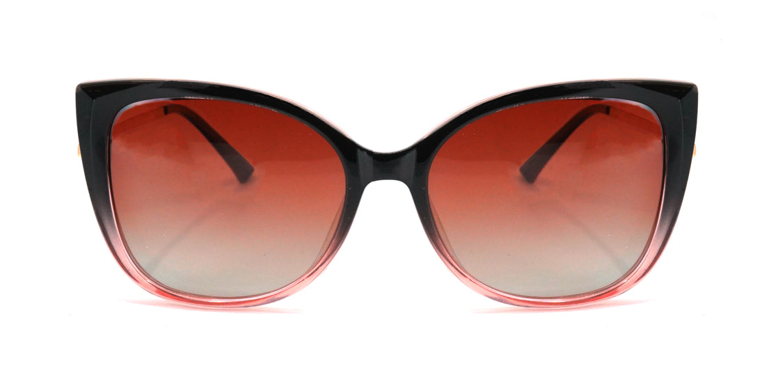 Clip-On Sunglasses 7746 - Black & Pink Polarized Lenses for Men & Women - Perfect for Driving, Outdoor Sports & Fashion Accessories