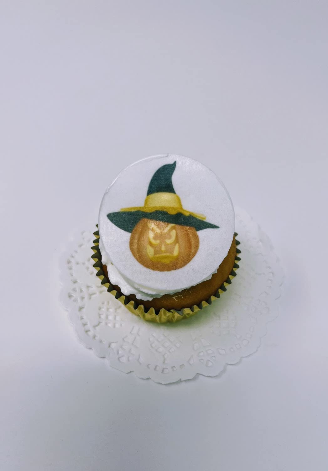 Edible Halloween Cupcakes & Cookies Toppers - Printed Rice Paper Decorations for Spooky Party Treats & Baking